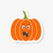 Pumpkin for Halloween party, Evil Smiling pumpkin sticker