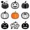 Pumpkin halloween vector icon illustration