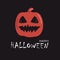Pumpkin. Happy Halloween. Postcard or banner with a creepy pumpkin. Vector illustration