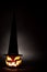 Pumpkin with hat for halloween poster