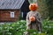 Pumpkin head deamon horror