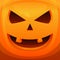 Pumpkin head halloween scary background