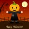 Pumpkin Head Happy Halloween Card