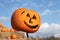 Pumpkin head on a stick