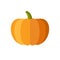 Pumpkin Isolated on White. Flat Design Style.