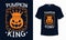 Pumpkin King - Funny Halloween t-shirt design vector template. Pumpkin t shirt design for Halloween day.