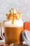 Pumpkin Latte with a cap of whipped cream