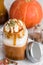 Pumpkin Latte with a cap of whipped cream