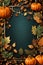 Pumpkin and Leaf Borders Autumn Digital Frames Thanksgiving Graphics