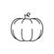 Pumpkin line icon, halloween symbol
