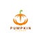 Pumpkin Logo, Pumpkin Vector, Healthy Vegetable Fruit Farmer, Premium Simple Hallowen Fruit Design, Brand Label Symbol