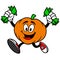 Pumpkin Mascot with Money