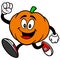 Pumpkin Mascot Running