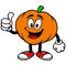Pumpkin Mascot with Thumbs Up