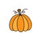 Pumpkin orange autumn vector illustration