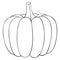 Pumpkin. Outline doodle