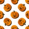 Pumpkin pattern on a white background