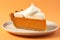 Pumpkin pie slice tasty dessert background