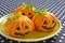 Pumpkin Rice Ball Jack O Lanterns