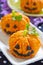 Pumpkin Rice Ball Jack O Lanterns