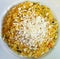 Pumpkin risotto with grated smoked ricotta on top