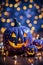 Pumpkin\'s Wicked Welcome: Creepy Halloween Smile, Generative AI