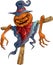 Pumpkin-scarecrow halloween isolated