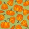 Pumpkin seamless pattern.