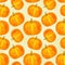 Pumpkin seamless pattern, autumn harvest watercolor Thanksgiving