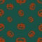 Pumpkin seamless pattern. Thanksgiving or halloween vector background.  Color vegetable print. Colorful scary backdrop