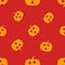 Pumpkin seamless pattern. Thanksgiving or halloween vector background.  Color vegetable print. Colorful scary backdrop