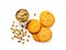 Pumpkin Seeds Cookies Isolated, Pepita Grains Biscuit, Healthy Cereal Crackers, Homemade Pumpkin Seed