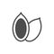 Pumpkin seeds glyph modern icon