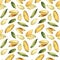 Pumpkin seeds seamless pattern