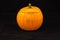 Pumpkin shaped candy dish six inches high, five and a half wide