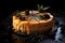 A Pumpkin-Shaped Cheesecake Topped with Candied. Ai Generated.NO.04