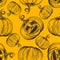 Pumpkin sketch pattern