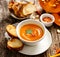 Pumpkin soup, delicious and nutritious