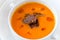 Pumpkin soup with foie gras