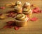 Pumpkin Spice Cupcakes with Caramel Swirl Icing Close Up