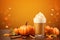 Pumpkin spice latte vector background