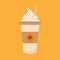 Pumpkin spice latte vector illustration