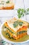 Pumpkin and Spinach Lasagne with Bechamel Sauce