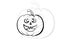 Pumpkin Spooky Halloween on white background in vector illustration