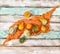 Pumpkin textile decoration wooden texture Autumn background