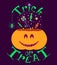 Pumpkin trick or treat bucket sticker