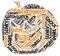 Pumpking Shape Halloween Word Tag Cloud