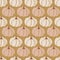 Pumpkins seamless vector pattern. Pumpkins pink white gold repeating background for Harvest festival or Thanksgiving day