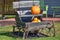 Pumpkins on a Wooden Sleigh