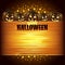 Pumpkins and wooden texture Halloween background